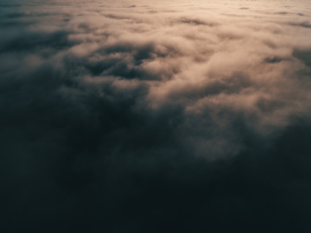 white clouds at nighttime