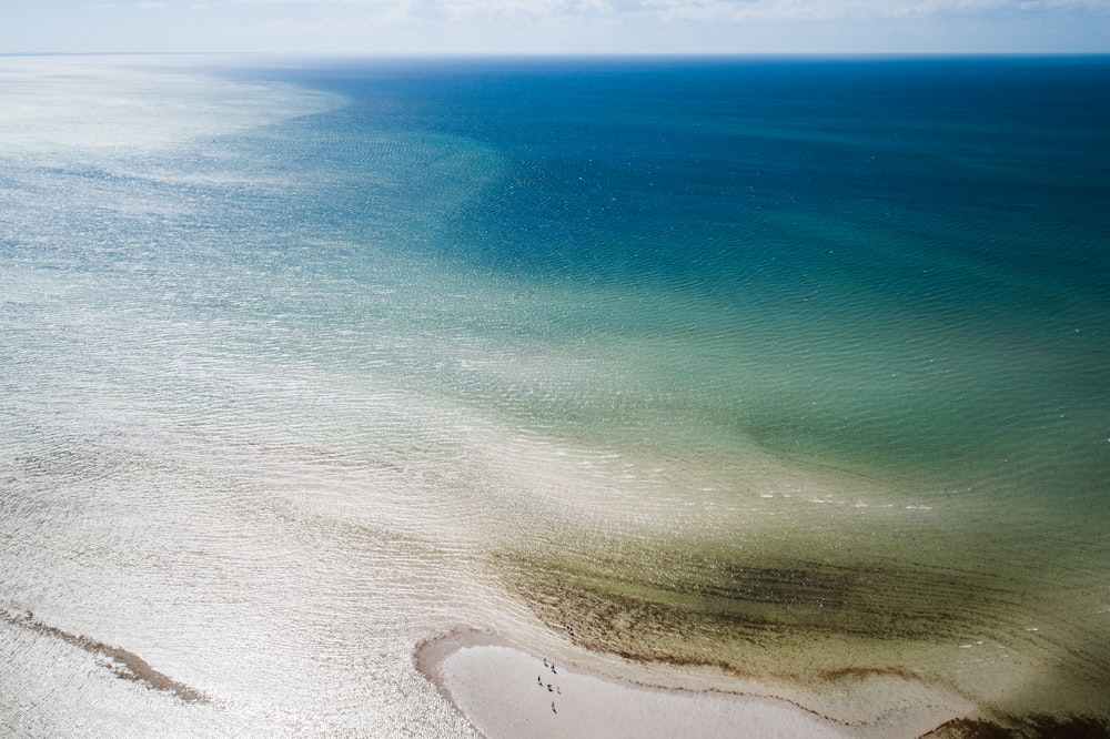 aerial shot of body of water