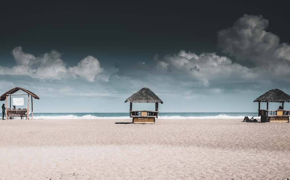 gazebos at beach resort