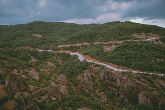 landscape photography of green mountain in Meteora Greece