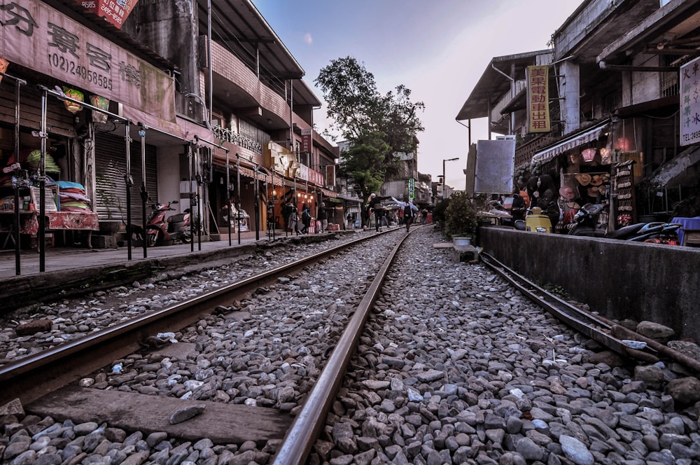 railway near houses