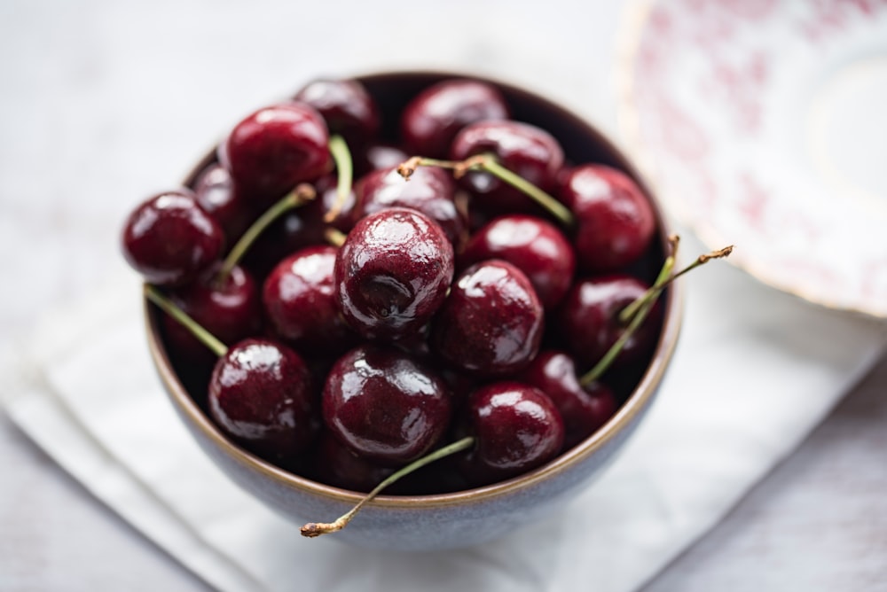close-up photography of cherry fruits