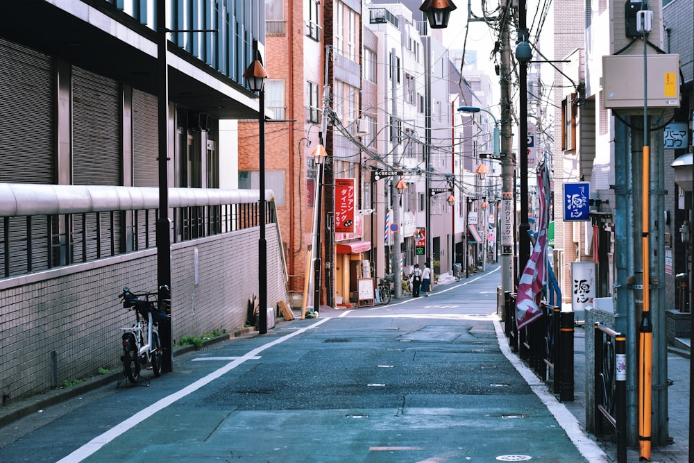 empty pathway between buildings