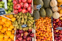 top view photo of produce stand