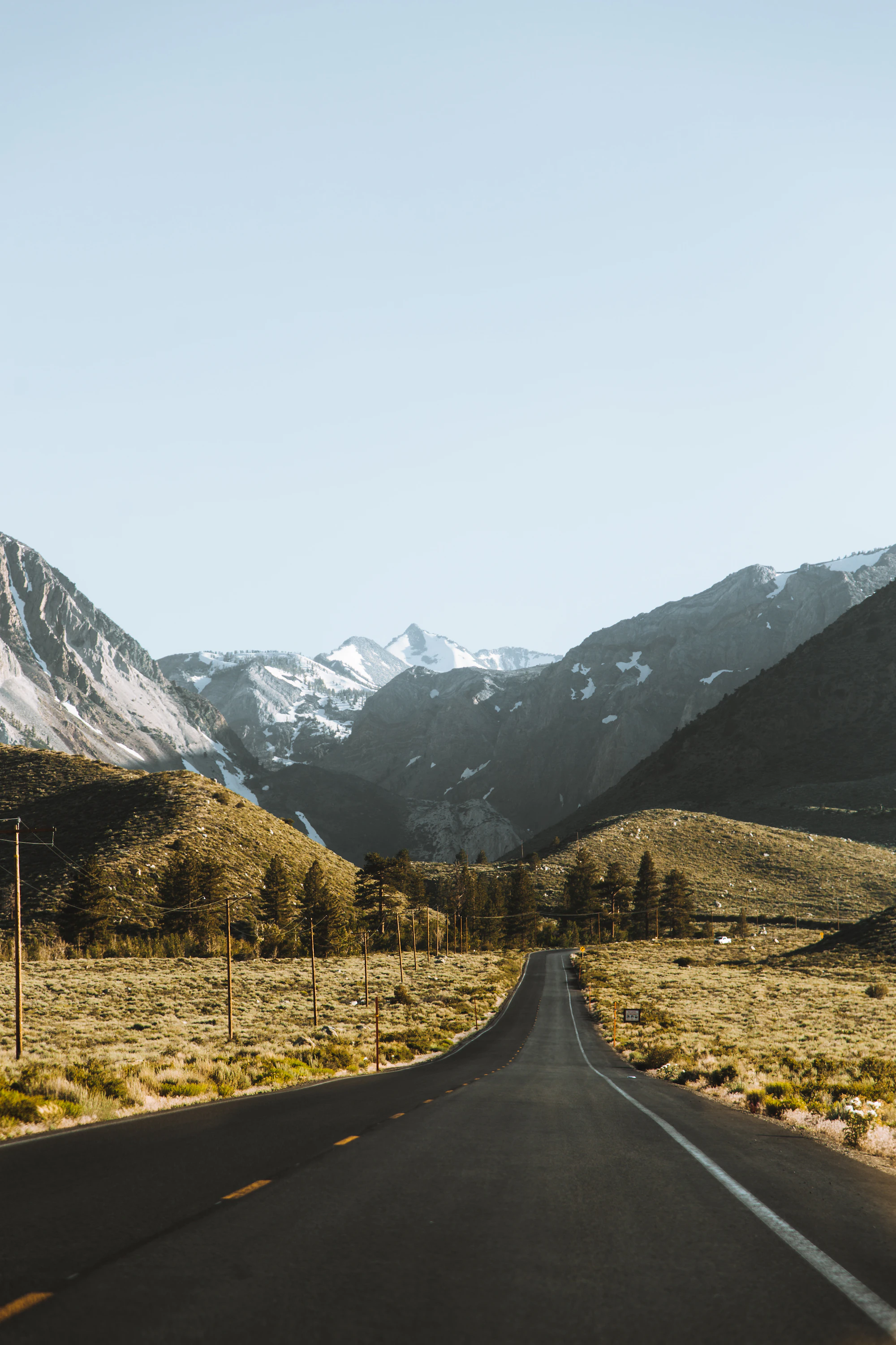 Layered mountain ranges at dusk