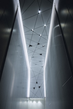 A sleek apartment interior with smart home technology integrated.