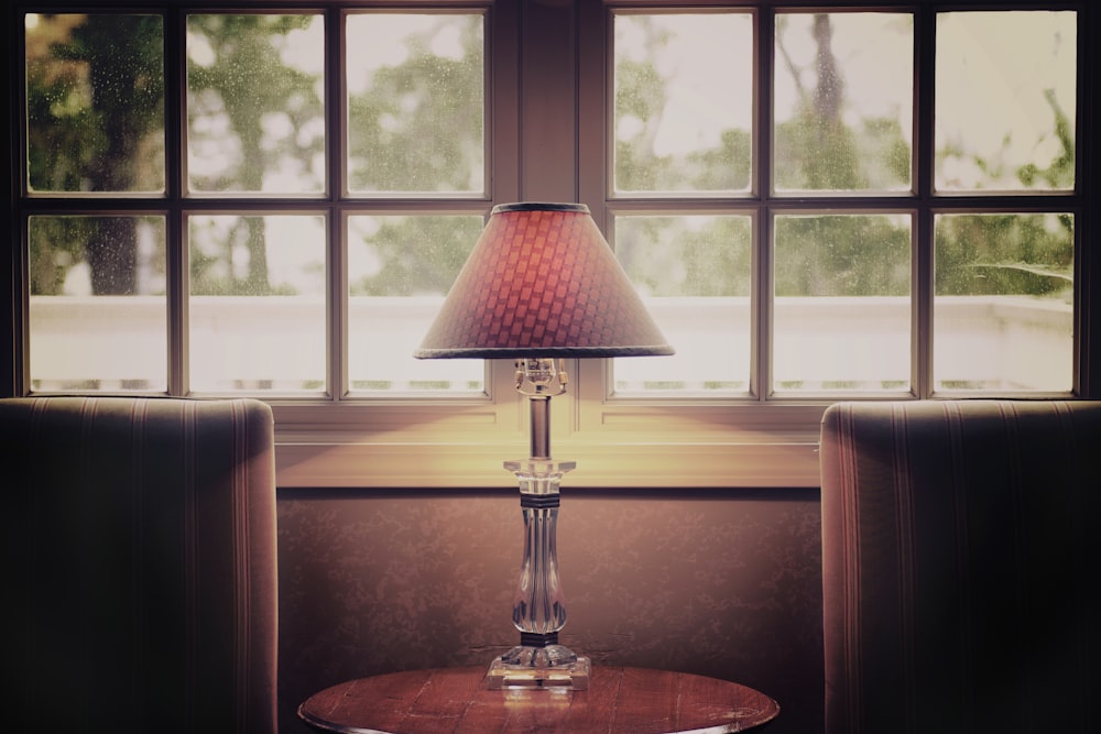 white table lamp