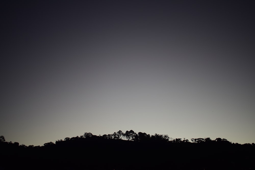 silhouette photography of mountain