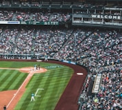 aerial view photography of crowd at the baseball stadium