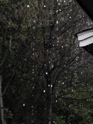 rain dropping from roof