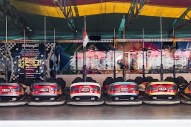 parked bumper cars