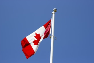 flag of Canada under blue sky at daytime