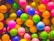 high angle photo of assorted-color plastic balls