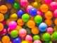 high angle photo of assorted-color plastic balls