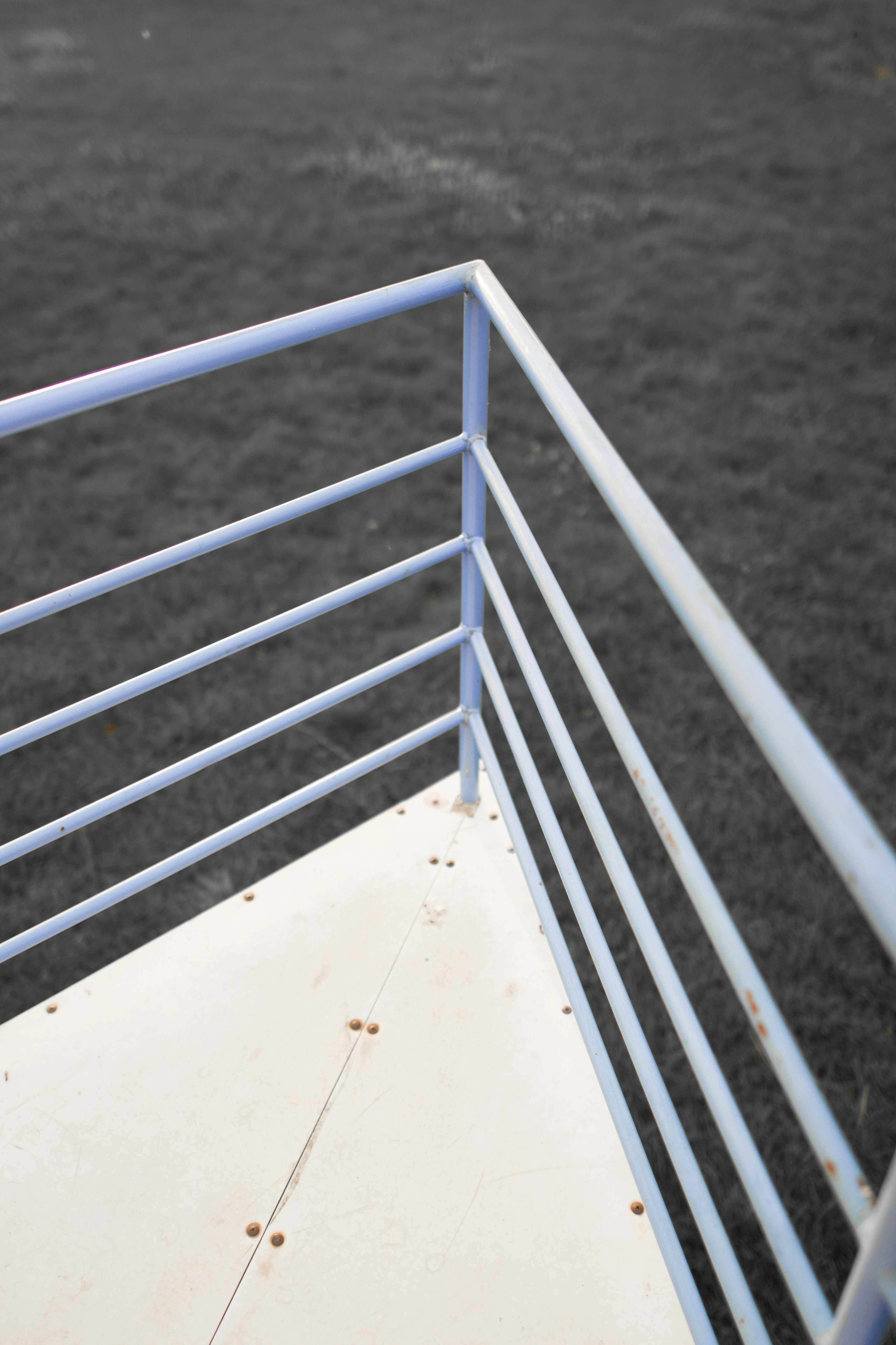 White Wooden Staircase With Black Metal Railings Photo Free