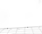 A section of netting appears stretched across the lower part of a largely blank, white background. Thin wires are visible, suggesting tension, with some knots or fastenings holding the netting in place.