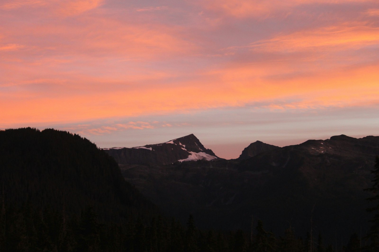 Canon EF-S 55-250mm F4-5.6 IS sample photo. Silhouette of mountain during photography