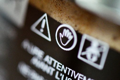 Close-up of hazard icons like warning signs and danger symbols from the Derit pack.