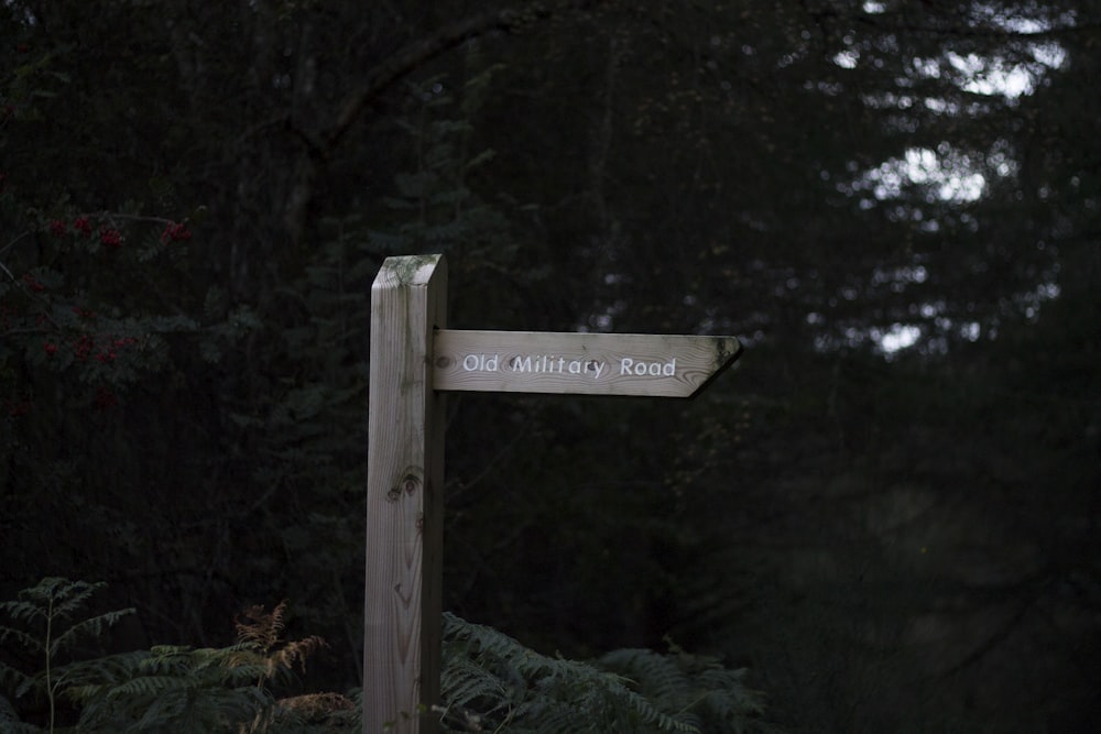 borwn wooden sign