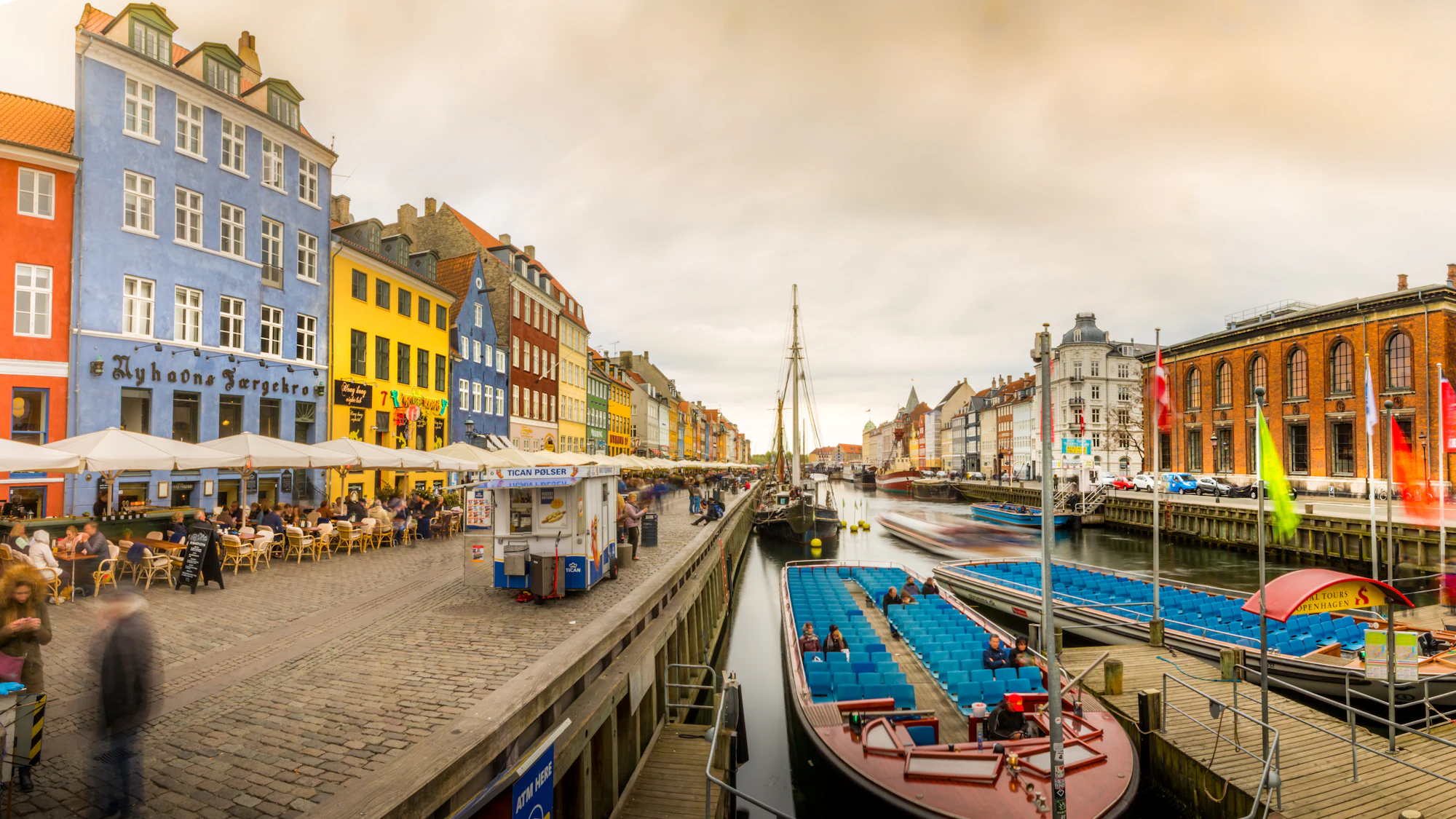 Nyhavn harbour in Copenhagen, Denmark