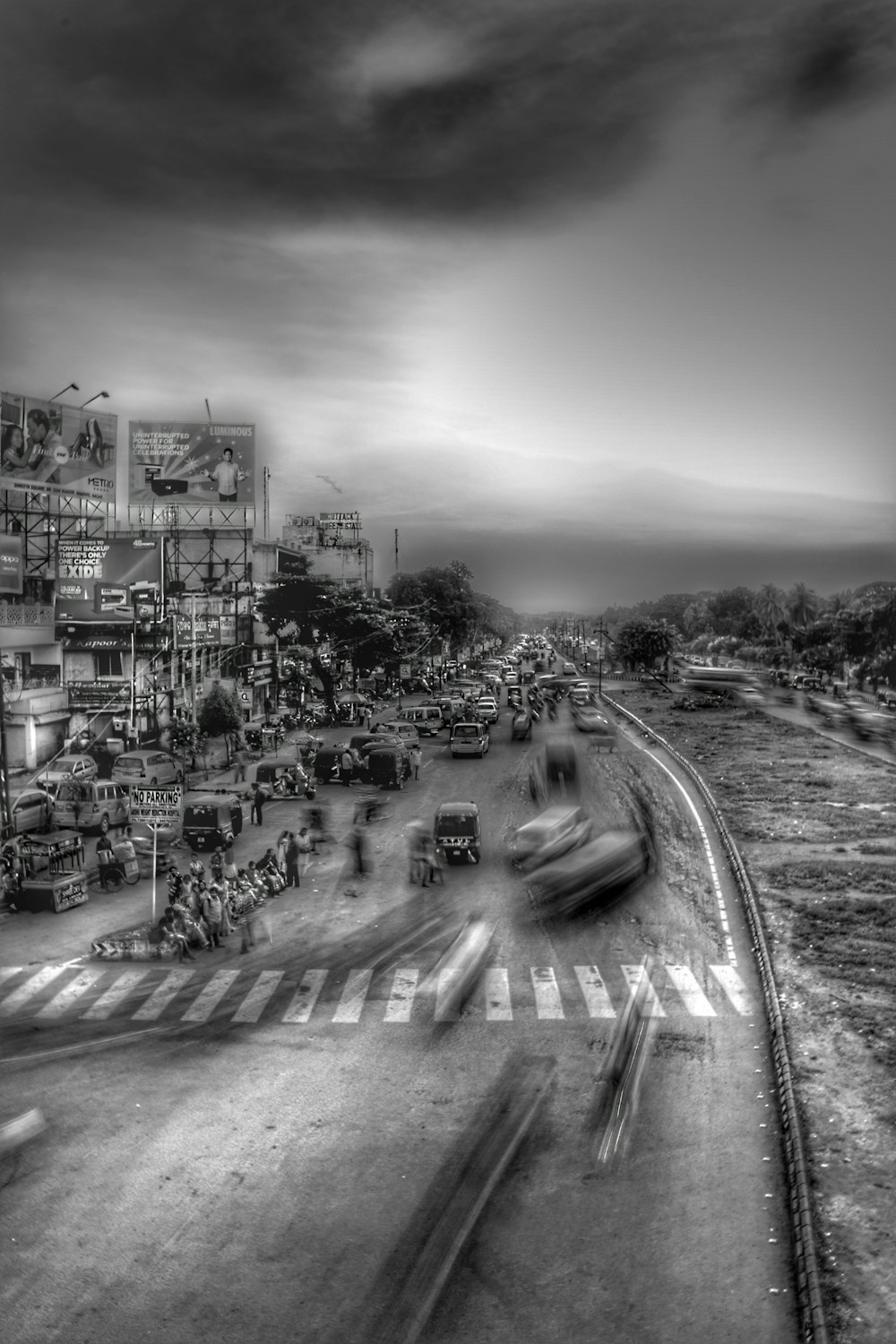 Fotografía timelapse de coches