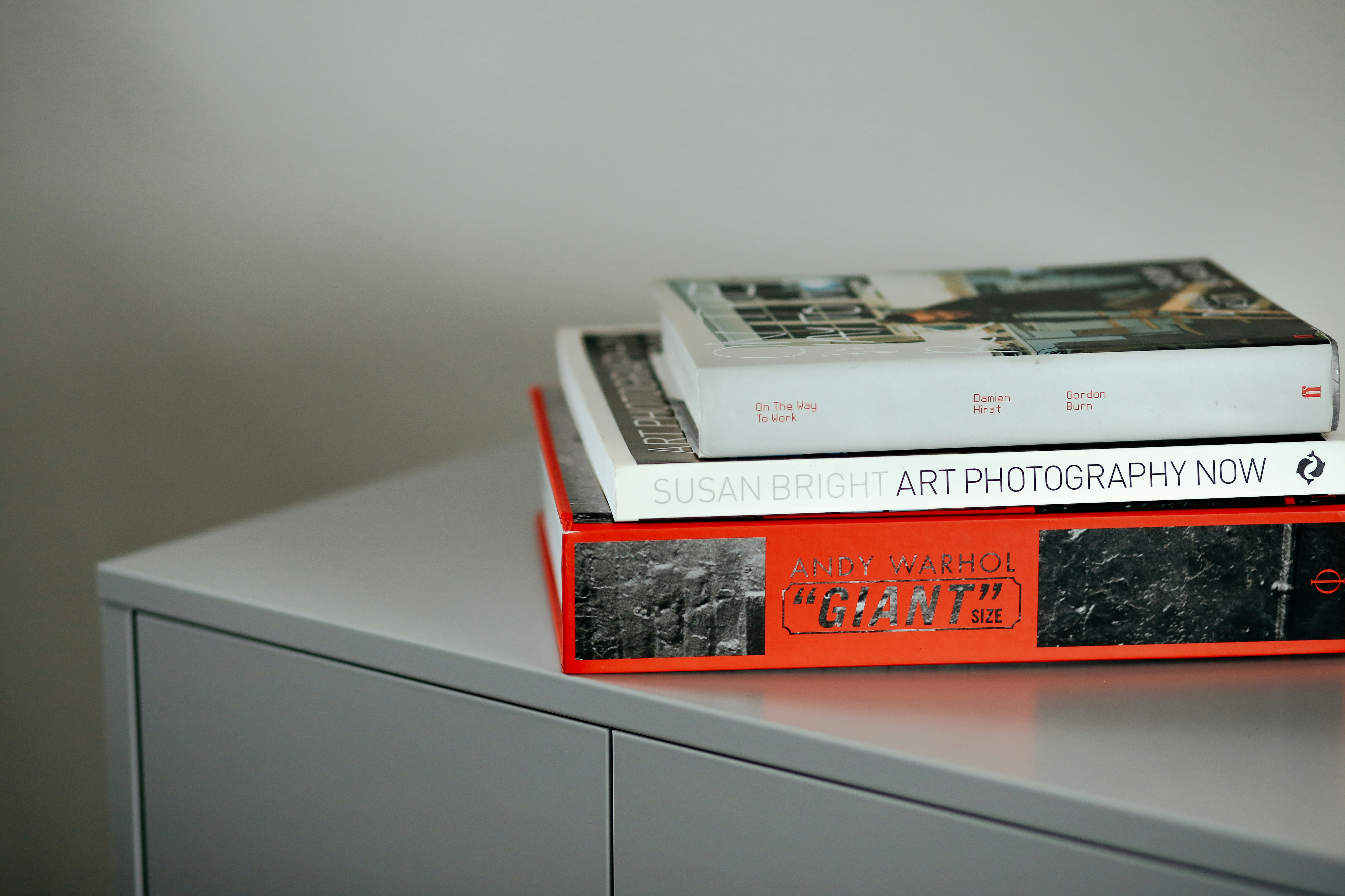 Art books stack