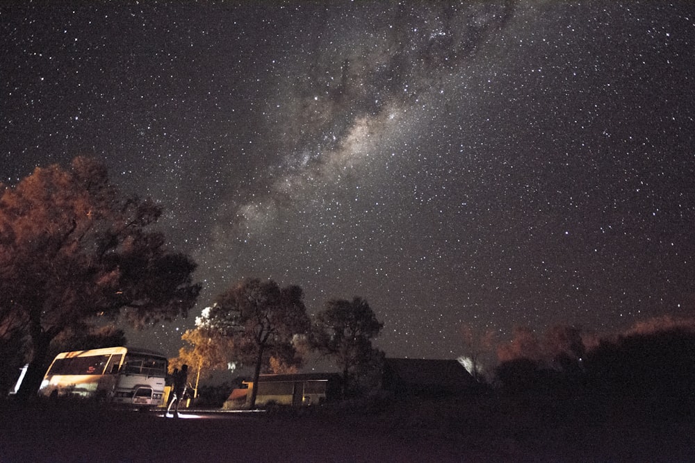 Vista da galáxia no céu noturno