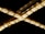 Two LED light strips arranged in a crisscross pattern against a dark background. The strips emit a warm yellowish glow and show detailed circuitry and components.