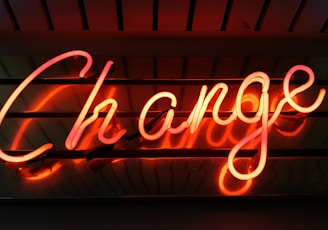 Change neon light signage