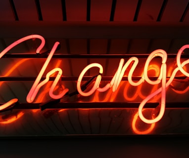 Change neon light signage