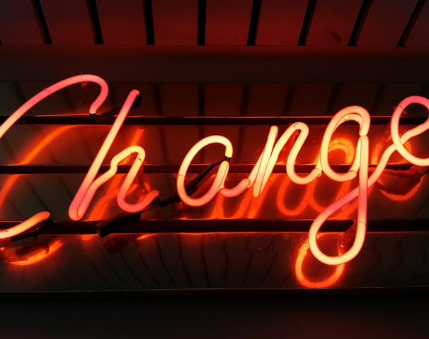 Change neon light signage