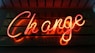 Change neon light signage