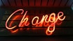 Change neon light signage