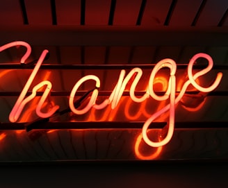 Change neon light signage