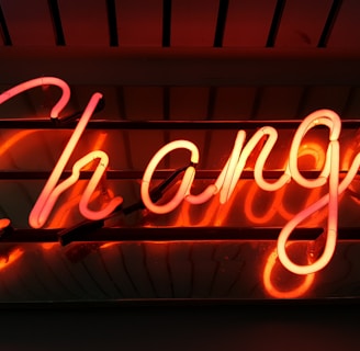 Change neon light signage