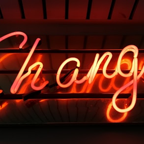 Change neon light signage