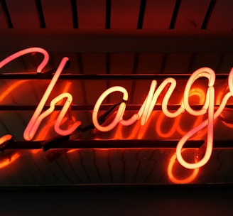 Change neon light signage