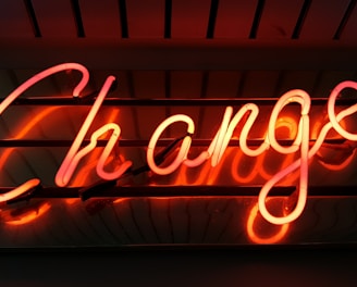 Change neon light signage