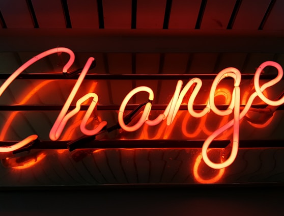 Change neon light signage