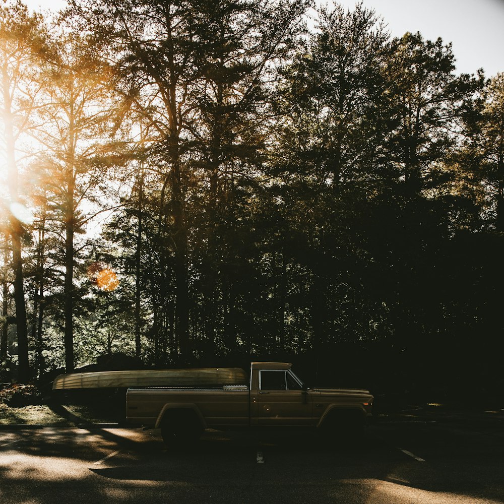 brown pickup truck