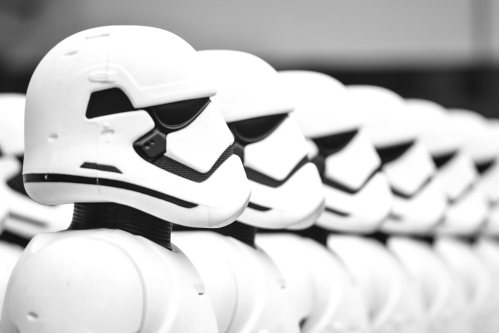 line of Star Wars Stormtroopers
