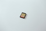 black and brown SD card