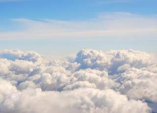 nimbus clouds and blue calm sky