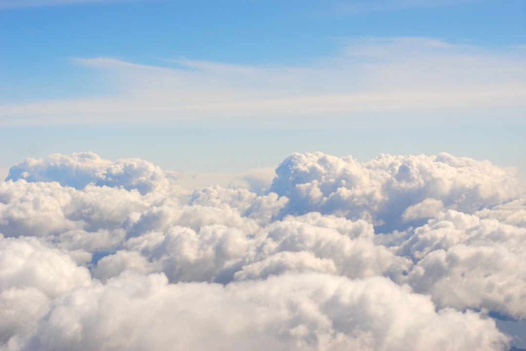 nimbus clouds and blue calm sky,