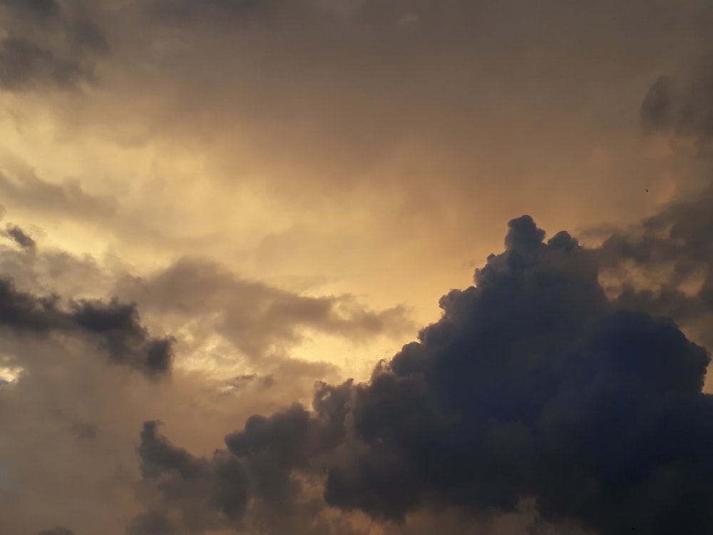 low-angle photography of white clouds