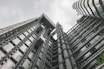 worm's eyeview of gray and black concrete building