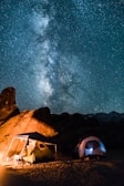 campers under milky way