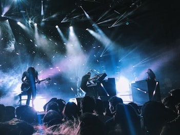 music band playing on stage