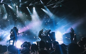 music band playing on stage