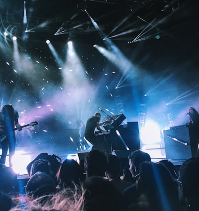 music band playing on stage